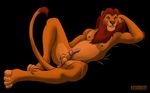  anus balls beijinbeef erection feline lion looking_at_viewer male mammal muscles nude penis pose solo spread_legs spreading 