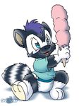  diaper ice_cream male mammal raccoon solo stripes taui_munk young 