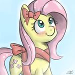  blush bow cute cutie_mark equine female feral fluttershy_(mlp) friendship_is_magic horse mammal my_little_pony pegasus pony ribbons speccysy wings 