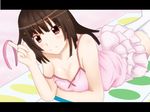  bad_id bad_pixiv_id bare_shoulders brown_eyes brown_hair hairband lilacrain monogatari_(series) nisemonogatari sengoku_nadeko short_hair solo strap_slip thighhighs twister 