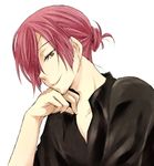  :&gt; brown_eyes hair_over_one_eye inu_x_boku_ss male_focus natsume_zange red_hair smile solo sugitoki 