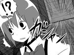  1girl bags_under_eyes comic emphasis_lines gogiga_gagagigo greyscale mahou_shoujo_madoka_magica miki_sayaka monochrome ribbon school_uniform short_hair sweatdrop translated 