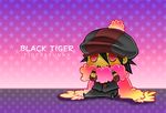  ayuna_rokyo cabbie_hat chibi dark_persona ebitetsu facial_hair hat male_focus red_eyes scarf solo stubble tiger_&amp;_bunny 