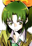  green_eyes green_hair midorikawa_nao precure simple_background smile_precure! solo tima white_background 