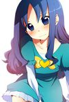  blue_eyes blue_hair blush heartcatch_precure! hinnu@ao kurumi_erika long_hair precure solo wavy_mouth 