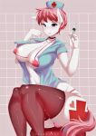  anthro azzaraeus big_breasts bikini breasts camel_toe clothing curvaceous cutie_mark equine female friendship_is_magic mammal my_little_pony nipple_bulge nurse_redheart_(mlp) solo swimsuit syringe thick_thighs 
