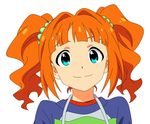  1girl idolmaster looking_at_viewer orange_hair smile takatsuki_yayoi twin_tails 