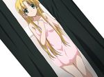  asia_argento blonde curtains exiting green_eyes highschool_dxd just_showered long_hair screen_capture towel 