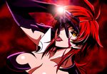  amaha_masane armor breasts large_breasts ld oppai red_hair smile tongue witchblade yellow_eyes 