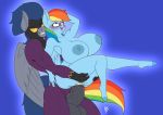  2019 animal_genitalia animal_penis anthro anthrofied appelknekten areola balls big_breasts blush breasts clothing cum cum_inside equine equine_penis eyewear female friendship_is_magic goggles male male/female mammal medial_ring my_little_pony nipples pegasus penis rainbow_dash_(mlp) shadowbolts_(mlp) skinsuit tight_clothing wings 