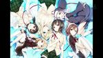  1boy 5girls black_hair black_thighhighs blonde boku_wa_tomodachi_ga_sukunai breasts buriki butterfly_hair_ornament hasegawa_kobato heterochromia kashiwazaki_sena kusunoki_yukimura large_breasts maid megane mikazuki_yozora oppai ribbon shiguma_rika short_hair takayama_maria thighhighs trap 