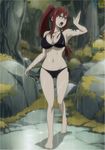  belly curvaceous erza_scarlet fairy_tail mizugi navel red_hair wide_hips 