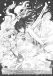  carnelian cleavage dress macross macross_frontier monochrome saotome_alto sheryl_nome thighhighs wedding_dress 