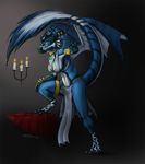  blacktalons blue_eyes dragon female horn jewelry skimpy solo 