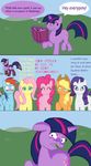  2012 applejack_(mlp) book comic cutie_mark english_text equine equinox23 female feral fluttershy_(mlp) friendship_is_magic group hat horn horse legwear lesbian magic mammal my_little_pony panties pegasus pinkie_pie_(mlp) pony rainbow_dash_(mlp) rarity_(mlp) stockings text twilight_sparkle_(mlp) underwear unicorn wingdings wings 