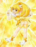  :d amane_(funfun) ass bike_shorts blonde_hair boots choker cure_peace double_v eyelashes frills hair_flaps hair_ornament high_heels kise_yayoi legs long_hair looking_at_viewer open_mouth ponytail precure pussy shoes shorts shorts_under_skirt skirt smile smile_precure! solo torn_clothes upskirt v wide_ponytail wrist_cuffs yellow yellow_background yellow_choker yellow_eyes yellow_shorts yellow_skirt 