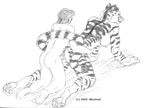  all_fours anthro blacktail blacktail_(artist) doggy_position doggystyle duo feline female from_behind greyscale human human_on_anthro interspecies male mammal monochrome pencils penetration sex straight tiger vaginal vaginal_penetration 