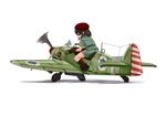  aircraft airplane avia_s-199 aviator_girls beret bf_109 boots gloves goggles hat hexagram military original riding shorts solo star_of_david tokihama_jirou 