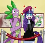  &lt;3 anthro anthrofied art_gallery blue_eyes blush clothing digital_media_(art) dragon duo equine fausticorn female friendship_is_magic green_eyes hair hat horn horse male mammal my_little_pony picture_frame pony purple_hair rarity_(mlp) scalie spike_(mlp) sssonic2 starry-eyed unicorn 