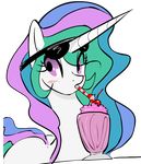  drinking equine eyewear female feral friendship_is_magic horn horse mammal milkshake my_little_pony pony princess princess_celestia_(mlp) royalty solo sunglasses zev 
