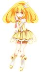  bad_id bad_pixiv_id blonde_hair bow choker cure_peace hair_flaps kise_yayoi long_hair looking_at_viewer magical_girl pima_mashiro precure shorts shorts_under_skirt simple_background skirt smile_precure! solo white_background wide_ponytail yellow yellow_bow yellow_choker yellow_eyes yellow_shorts yellow_skirt 