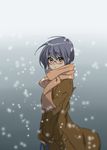  aconitea bad_id bad_pixiv_id brown_eyes glasses grey_hair nagato_yuki scarf short_hair snow solo suzumiya_haruhi_no_shoushitsu suzumiya_haruhi_no_yuuutsu 