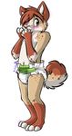  canine cute diaper dingo dog dusky embarrassed husky infantilism kalida karo male mammal mix mutt plain_background solo spots white_background 