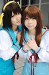  asahina_mikuru cosplay hair_ribbon hair_ribbons hairband katou_mari photo ribbon sailor sailor_uniform saya saya_(cosplayer) school_uniform serafuku suzumiya_haruhi suzumiya_haruhi_no_yuuutsu 