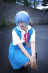  ayanami_rei blue_hair cosplay iori neon_genesis_evangelion photo sailor sailor_uniform school_uniform serafuku 