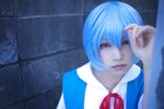  ayanami_rei blue_hair cosplay iori neon_genesis_evangelion photo sailor sailor_uniform school_uniform serafuku 