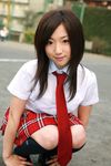  blouse cosplay highres knee_socks kneehighs necktie ootomo_sayuri otomo_sayuri photo plaid pleated_skirt school_uniform serafuku skirt tie 