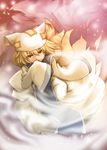  bad_id bad_pixiv_id blonde_hair dress fox_tail hat long_sleeves looking_at_viewer multiple_tails ofuda petako pillow_hat short_hair solo tabard tail tassel touhou upper_body white_dress white_hat wide_sleeves yakumo_ran yellow_eyes 