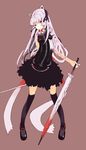  animal_ears cat_ears closed_umbrella copyright_request makino_(pixiv) solo tail thighhighs umbrella 