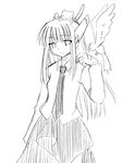  bird cat greyscale harmonia karakuri_chachamaru mahou_sensei_negima! monochrome robot_ears school_uniform sketch solo 