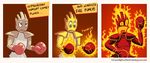  comic english_text fire gloves hitmonchan immolation male nintendo pok&#233;mon pok&eacute;mon rare_candy_treatment solo text video_games 