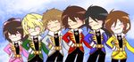  ahim_de_famille black_hair blonde_hair brown_hair captain_marvelous don_dogoier gokai_blue gokai_green gokai_pink gokai_red gokai_silver gokai_yellow heartcatch_precure! ikari_gai joe_gibken kaizoku_sentai_gokaiger luka_millfy parody ponytail precure ribbon super_sentai 