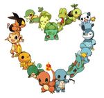  &hearts; ambiguous_gender black_eyes blue_eyes brown_eyes bulbasaur charmander chikorita chimchar cyndaquil eyes_closed eyewear feral fire green_eyes mudkip nintendo oshawott piplup pok&#233;mon pok&eacute;mon purple_eyes red_eyes shell snivy squirtle sunglasses tepig torchic totodile treecko turtwig video_games 