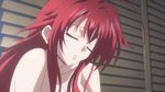  animated animated_gif bouncing_breasts breasts closed_eyes high_school_dxd large_breasts long_hair nude red_hair rias_gremory yawning 
