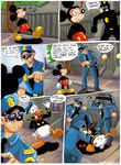  avian bird blood comic dialog dialogue disney donald_duck duck english_text hat humor invalid_tag male mammal mickey_mouse mouse police police_brutality rodent text the_truth therealshadman 