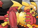  2018 anus barefoot being_watched blood butt butt_grab claws cosplay_pikachu crowd duo erection feline female fur group hand_on_butt humiliation imminent_sex incineroar looking_back male male/female mammal mask mochi-bun nintendo nosebleed open_mouth penis pikachu pikachu_libre pok&eacute;mon pok&eacute;mon_(species) public pussy questionable_consent rodent video_games yellow_fur 
