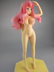  1girl absurdres baka_to_test_to_shoukanjuu breasts censored figure highres himeji_mizuki legs long_hair nipples nude photo pink_hair smile 