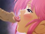  blush censored dragon_quest dragon_quest_dai_no_daibouken fellatio holy_inn licking maam oral pink_hair sweat tongue 