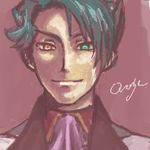  1boy artist_request code_geass face green_hair jeremiah_gottwald lowres male male_focus solo source_request 