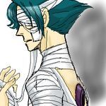  1boy artist_request code_geass face green_hair jeremiah_gottwald lowres male male_focus solo source_request source_requestorange_eyes 