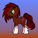  ambiguous_gender appaloosa cutie_mark equine feral futa_mark gingerm gradient_background green_eyes herm horse intersex invalid_tag mammal my_little_pony ponification pony ponyfication rhiannon rhiannon_(gingerm) simple_background solo 