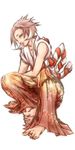  androgynous bad_id bad_pixiv_id barefoot boar chinese_zodiac original personification shiro_(reptil) short_hair solo white_background 