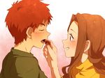  couple digimon digimon_adventure feeding izumi_koushirou mimxxpk tachikawa_mimi tagme 