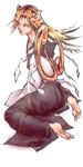  animal_ears bad_id bad_pixiv_id barefoot chinese_zodiac long_hair original personification shiro_(reptil) solo tiger tiger_ears white_background 