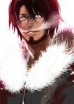  bad_id bad_pixiv_id brown_hair cigarette coat facial_hair fur_trim goatee hullabaloo male_focus original smoking solo yellow_eyes 