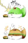 ex-keine food hamburger highres horns kamishirasawa_keine kamishirasawa_keine_(hakutaku) no_humans rebecca_(keinelove) sukusuku_hakutaku touhou 